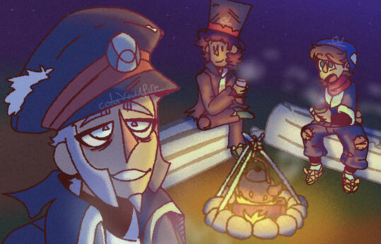 Warden Ingo with visitors